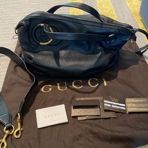 Gucci black leather handbag